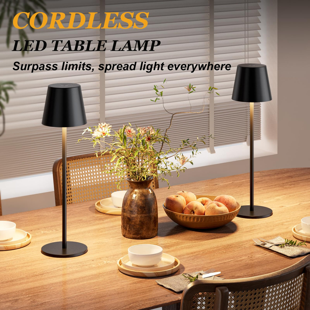 Kakanuo KK2 top-control cordless lamp demonstrating color and brightness control