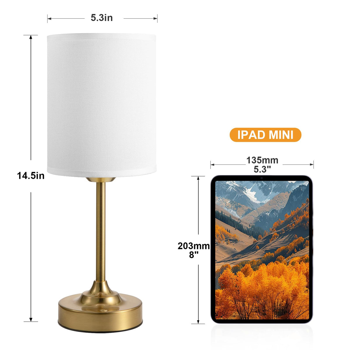 Kakanuo memory-function dimmable bedside lamp