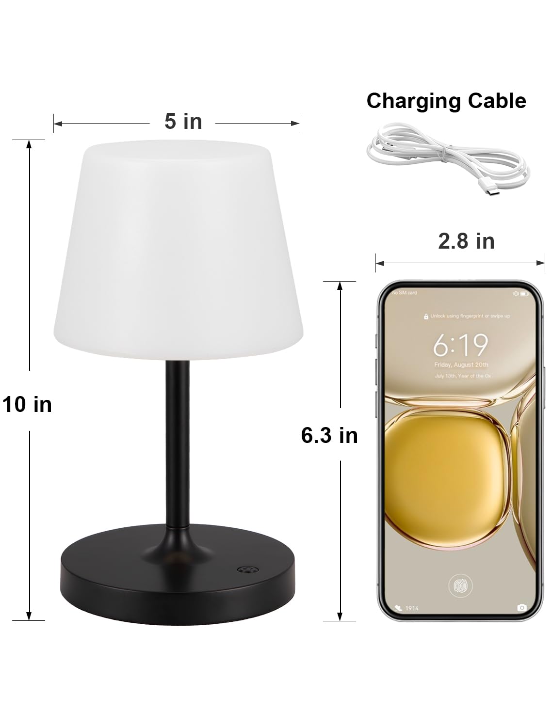 Kakanuo modern black finish lamp adds sleek style.