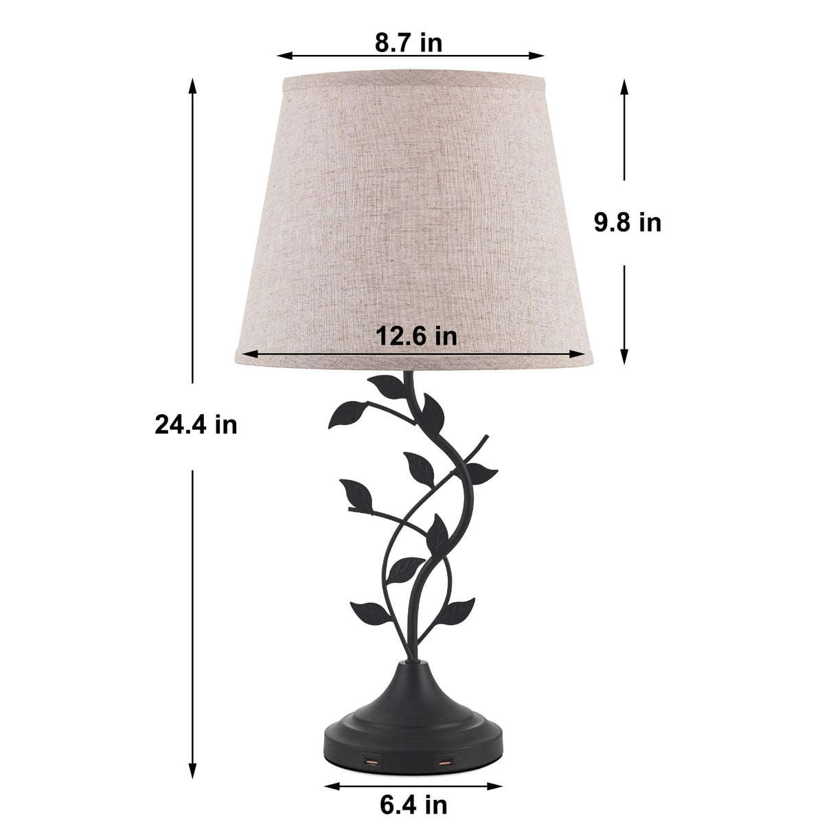 Kakanuo tall bedside lamp fits end tables with elegant presence.