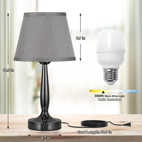 Kakanuo touch table lamp showing three-way dimming control for adjustable mood lighting