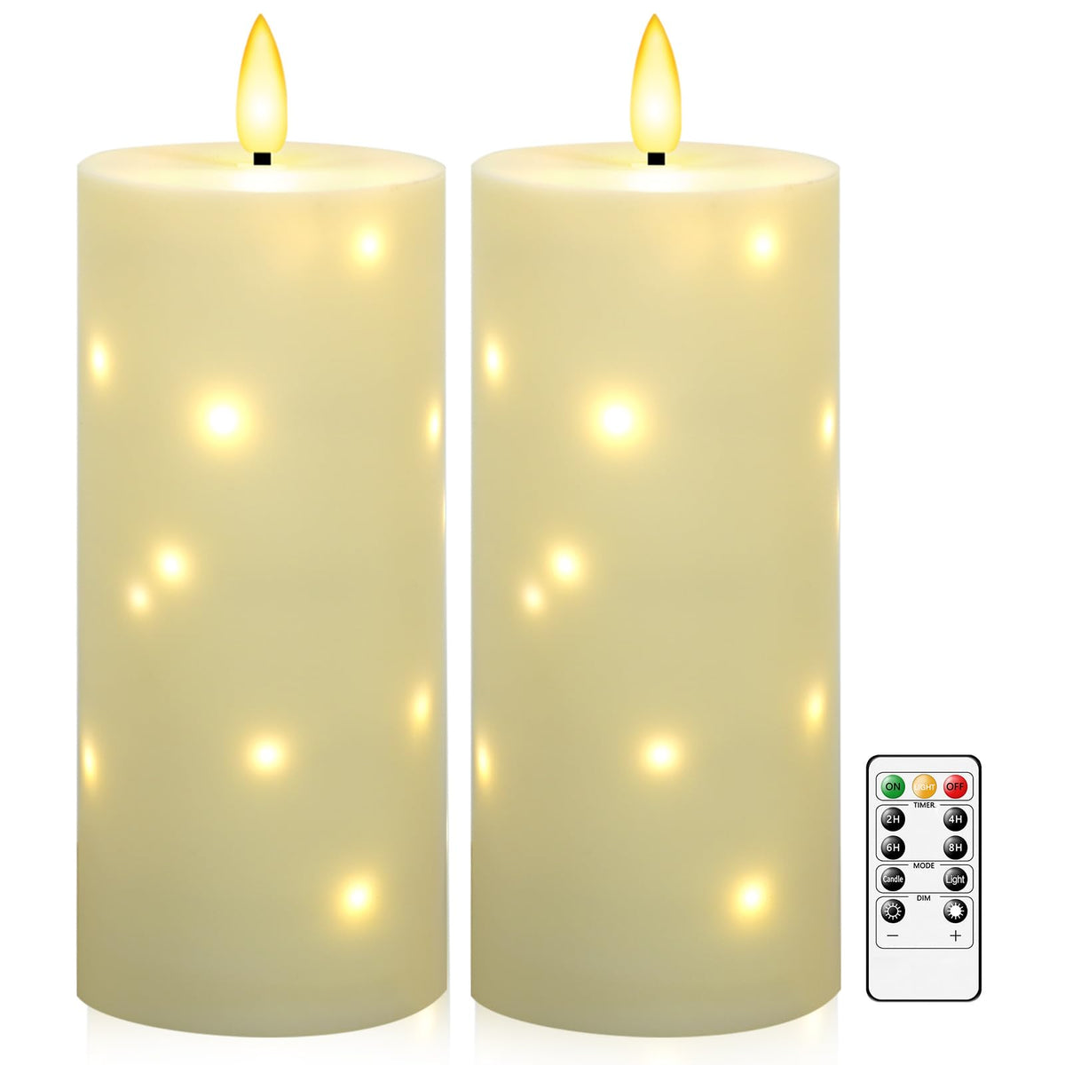 Kakoya 10x4 outdoor flameless candle with IP65 weatherproofing for all-weather lighting.