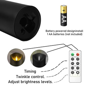 Kakoya remote-control candles provide easy on/off with timers for convenience.