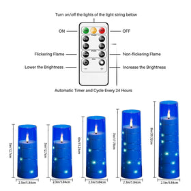 Kakoya blue flameless candles with timer offer effortless daily ambiance