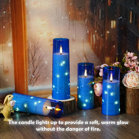 Kakoya five-pack candles in varying heights suit weddings and centerpieces