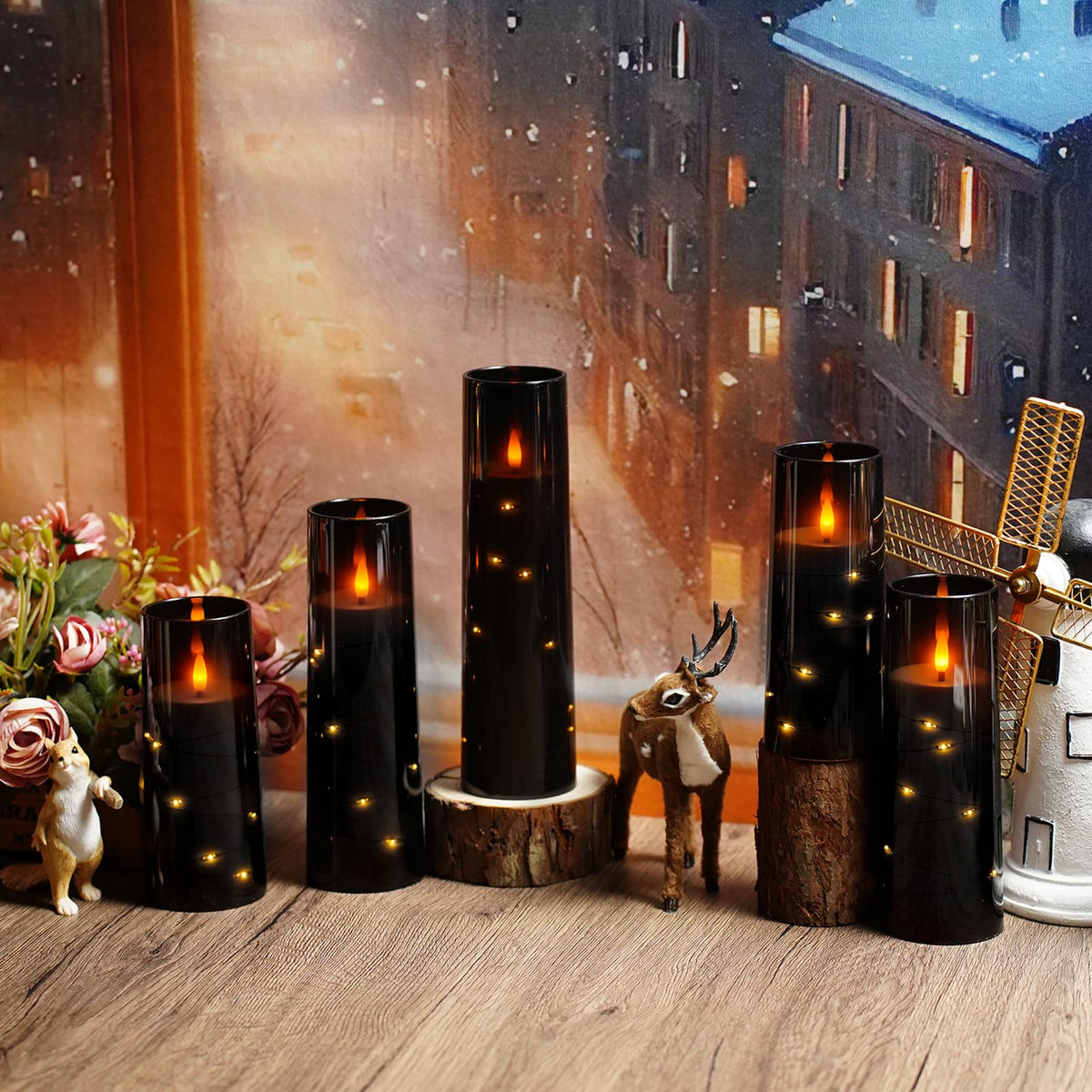 kakoya 2-aa battery candles offer convenient, mess-free decorative lighting