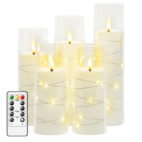 Kakoya flameless candles with embedded light string create warm ambiance without flames, ideal for homes with children.