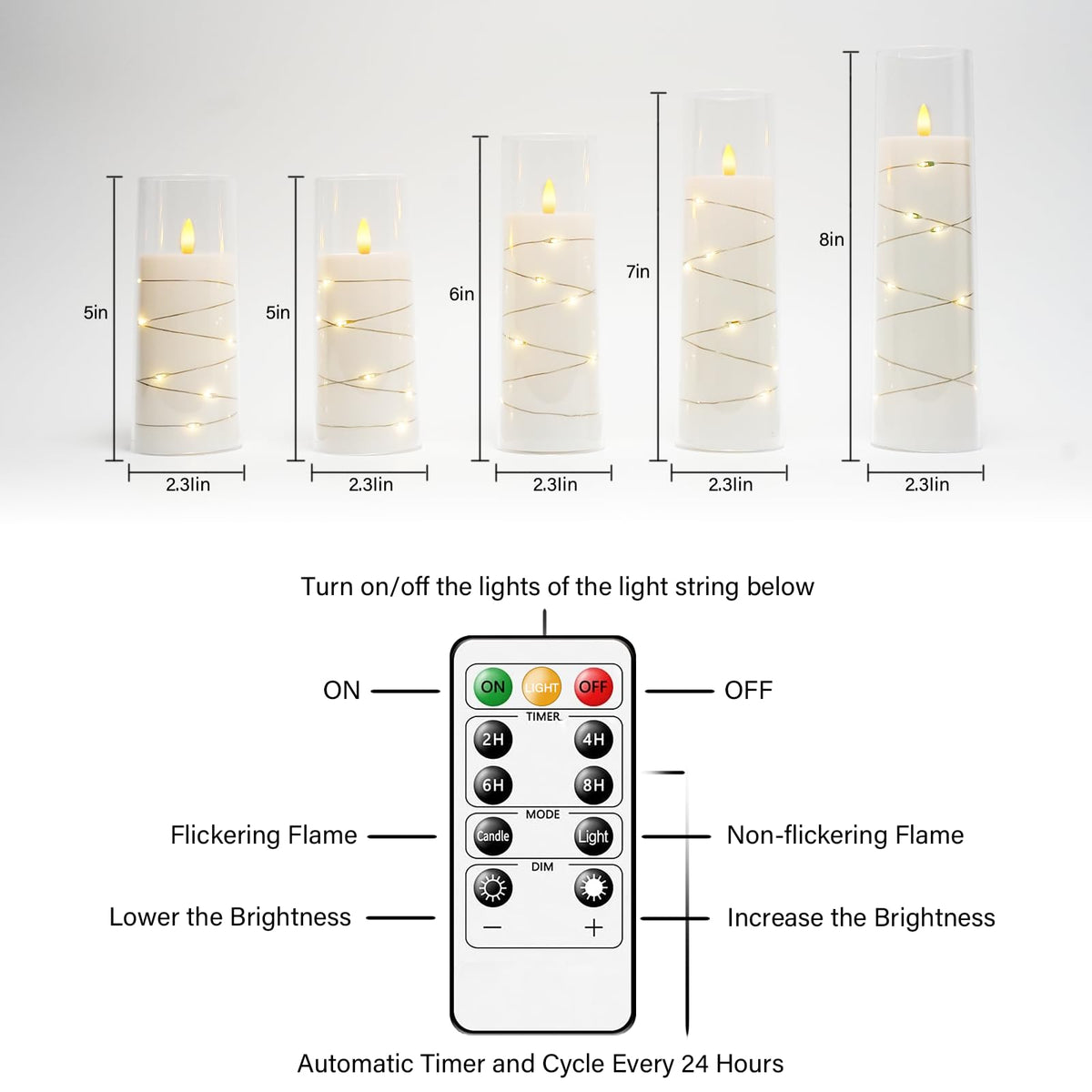 Kakoya flameless candles with timer function provide effortless daily scheduling.