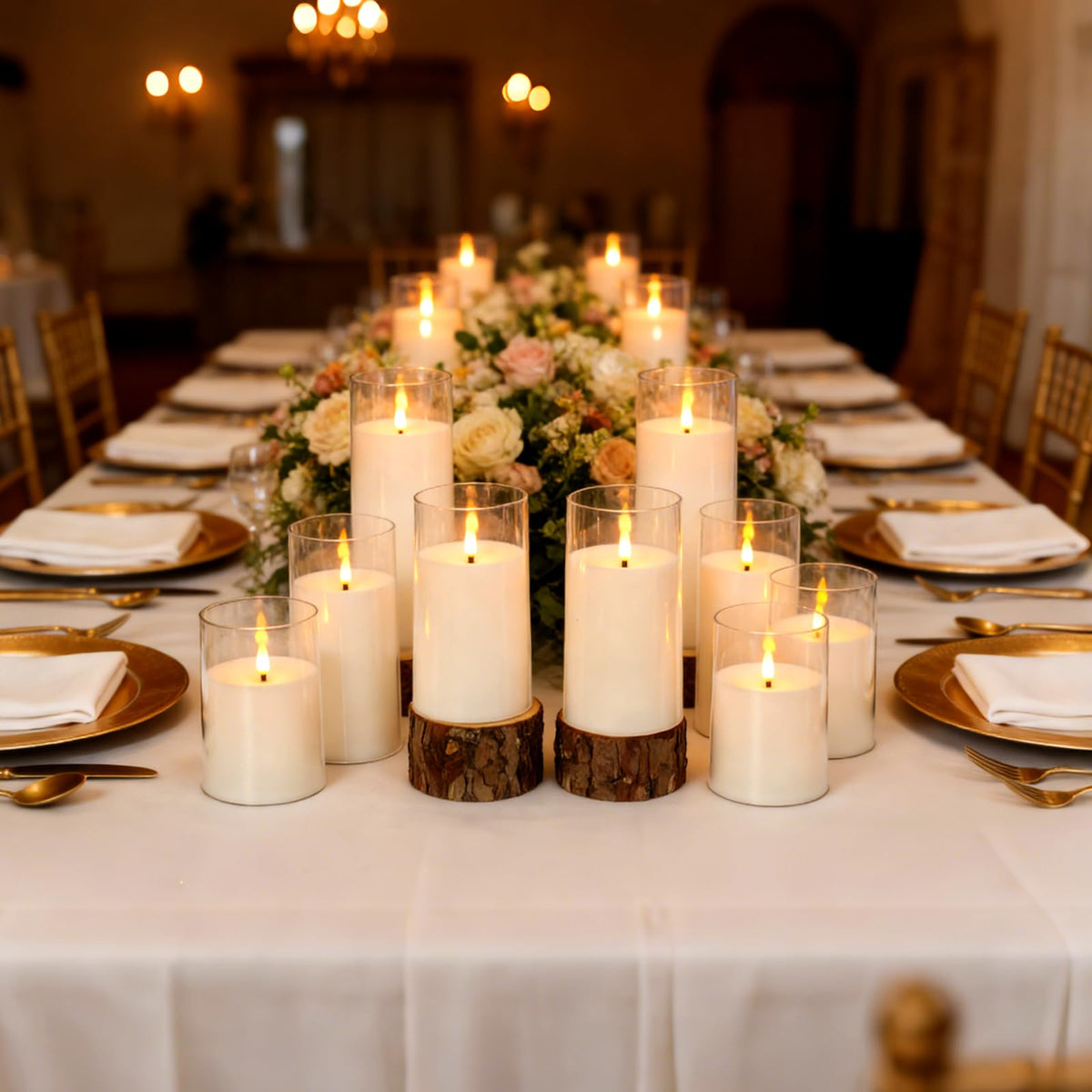 kakoya battery-powered candles offer long-lasting glow for table decor