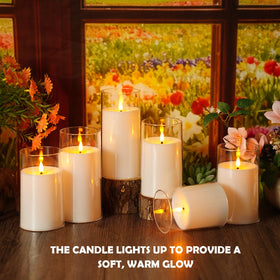 kakoya nine-pack candle set with versatile centerpiece options