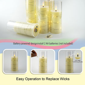 Kakoya safe acrylic shell flameless candle ideal for homes with children
