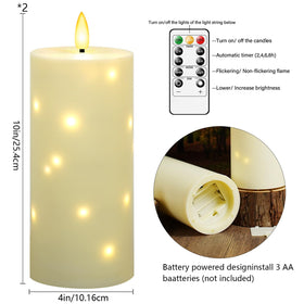 Kakoya large pillar candles provide bold porch and patio decor.