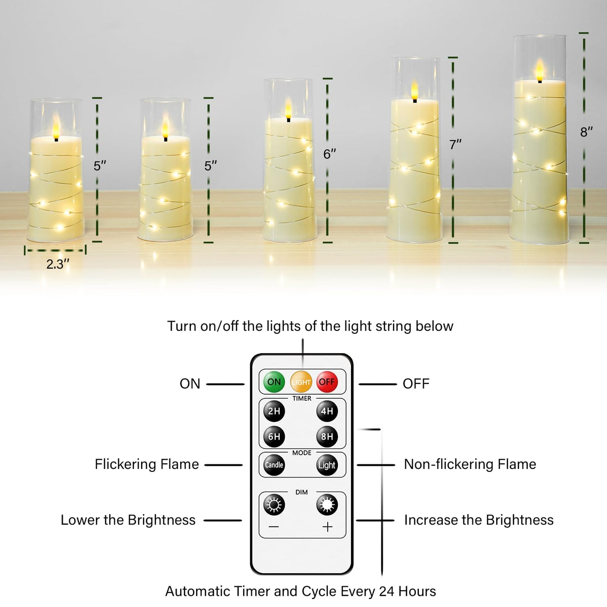 Kakoya timer-enabled flameless candles simplify daily use