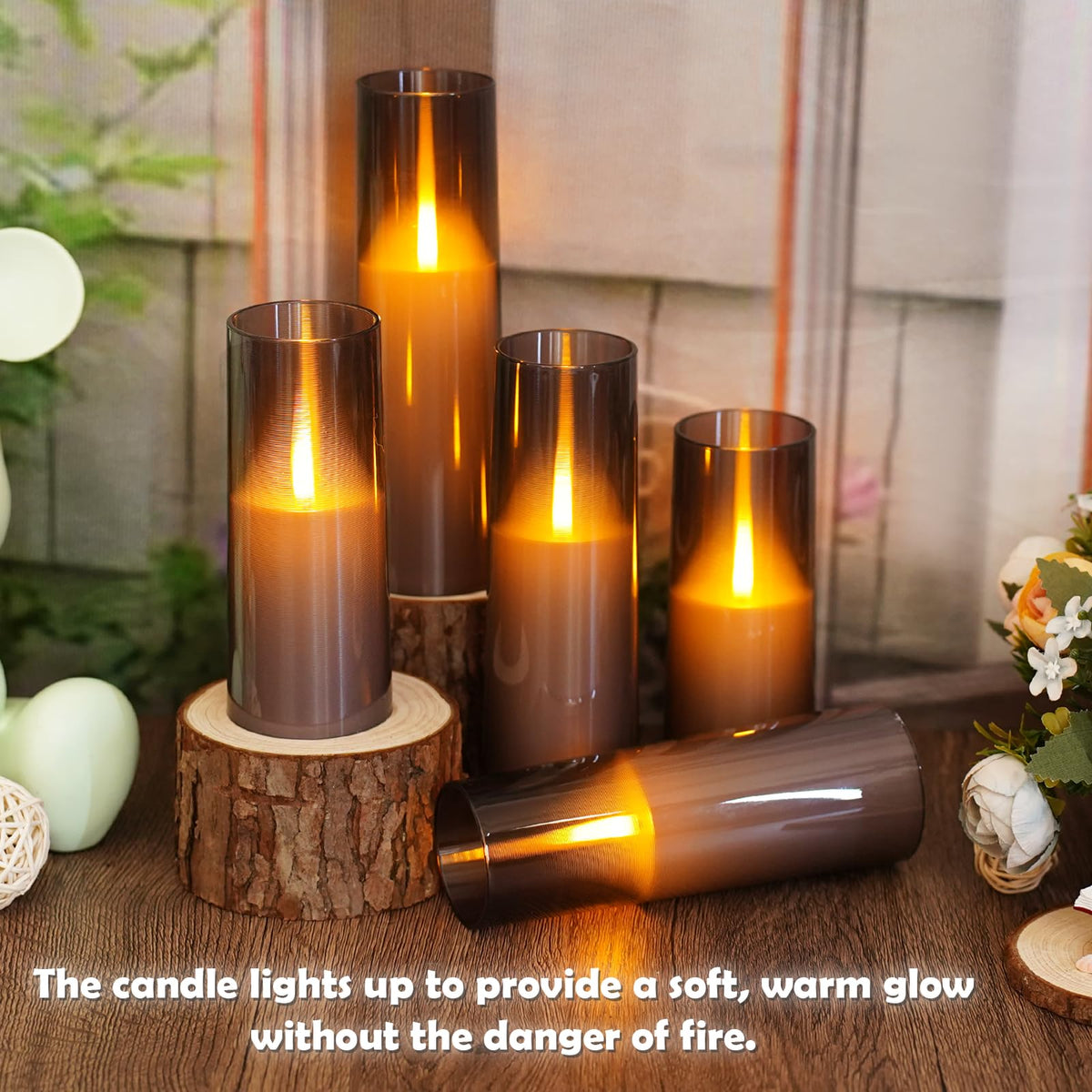 Kakoya LED candles with remote timer for hands-free control