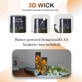 Kakoya LED candles with timer function auto-turn on and off for effortless evenings.