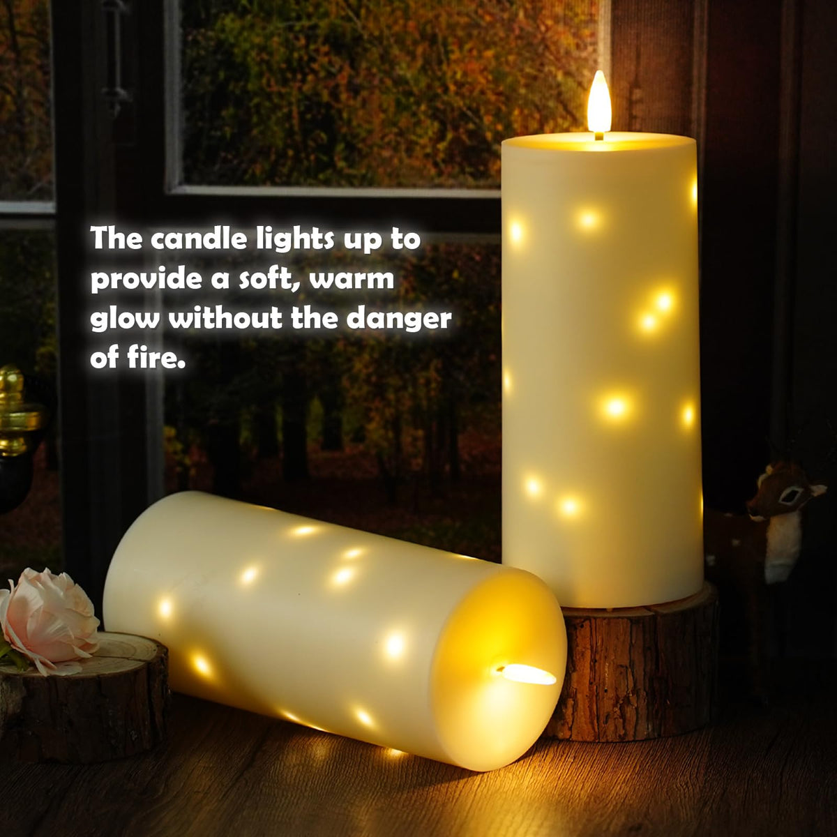 Kakoya outdoor décor candles suit lanterns and garden displays.