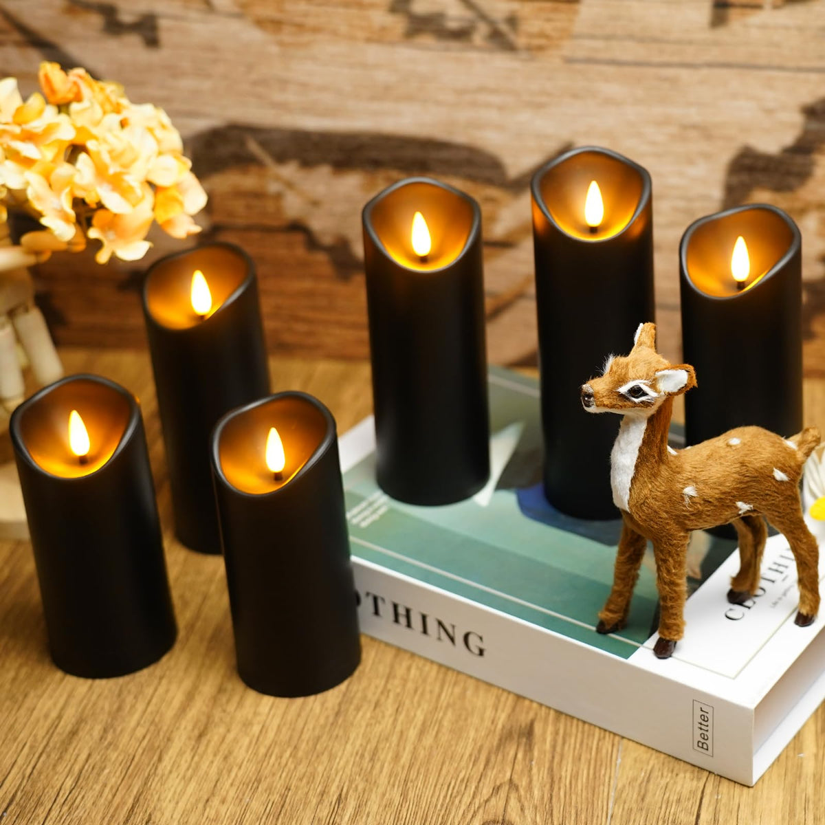 Kakoya 3D flame LED candles offer safe, smoke-free ambiance for relaxation.