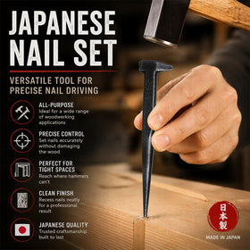 KAKURI Kugishime nail setter with precision head for countersinking.