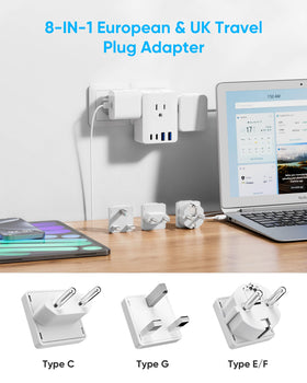 Kakyanill 5ft detachable extension cord ready for flexible hotel setups.
