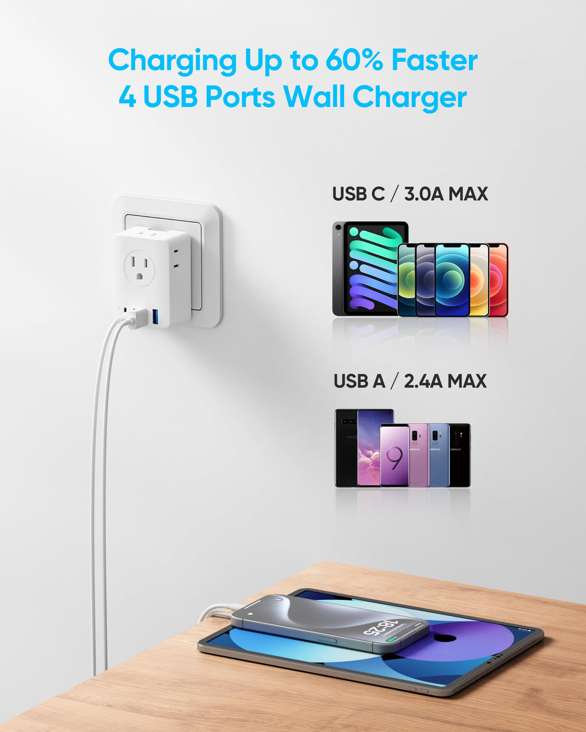Kakyanill adapter ideal for hotels and apartments worldwide.