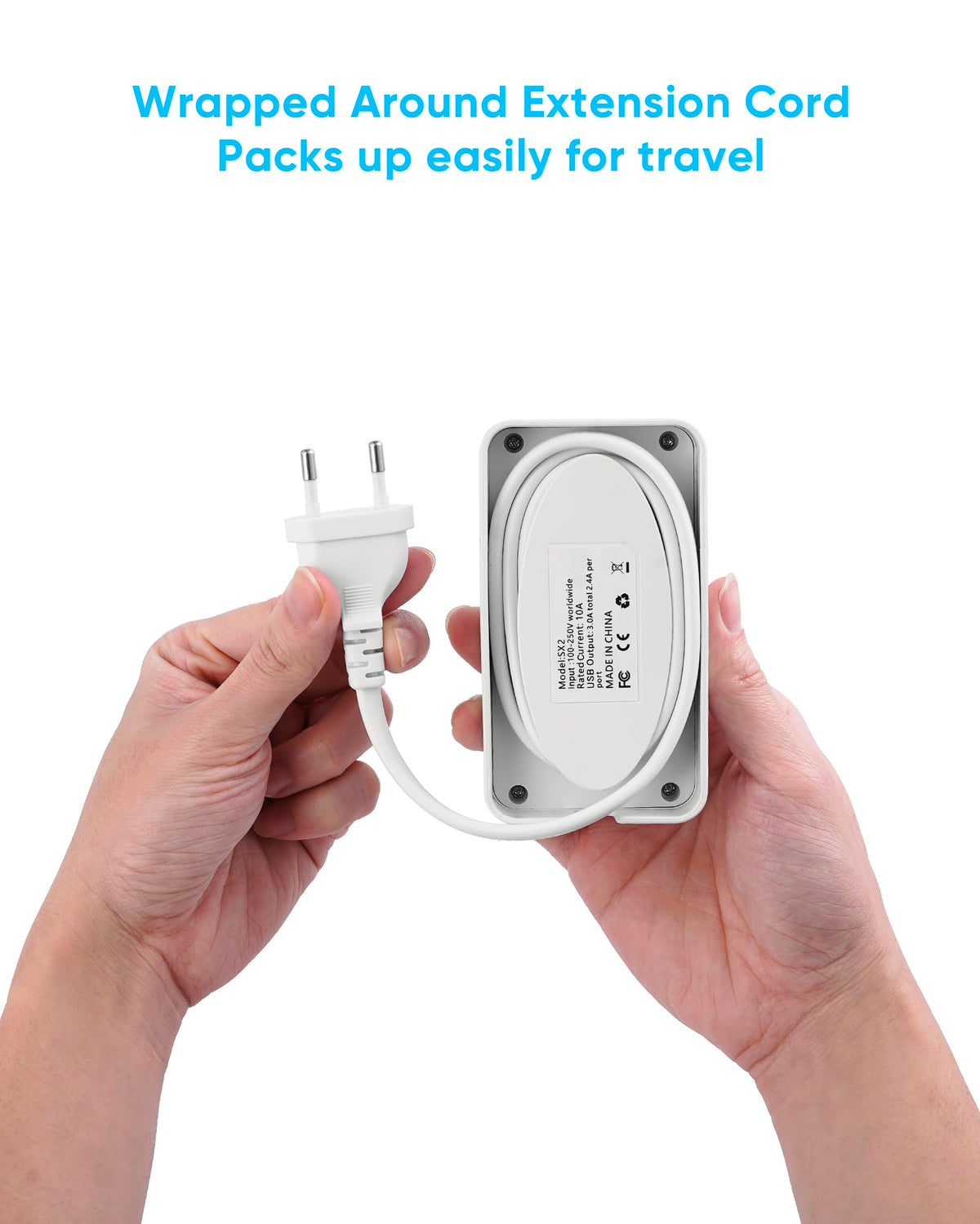 Kakyanill adapter showing USB ports for fast charging on the go.