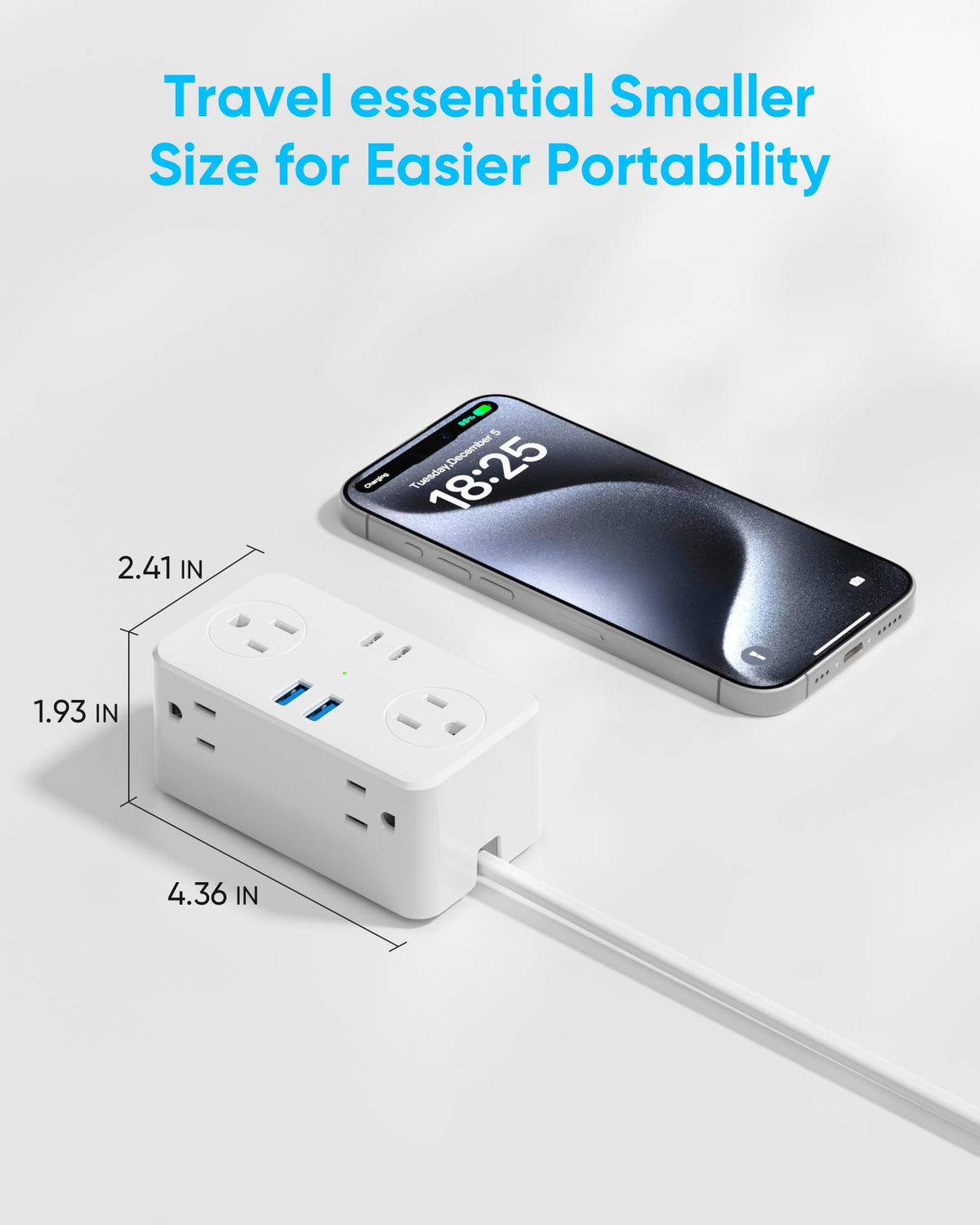Kakyanill USB-C and USB-A ports enable fast charging.
