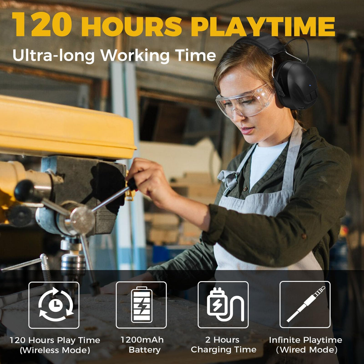 Kalence noise cancelling at 30dB reduces ambient distractions during work.