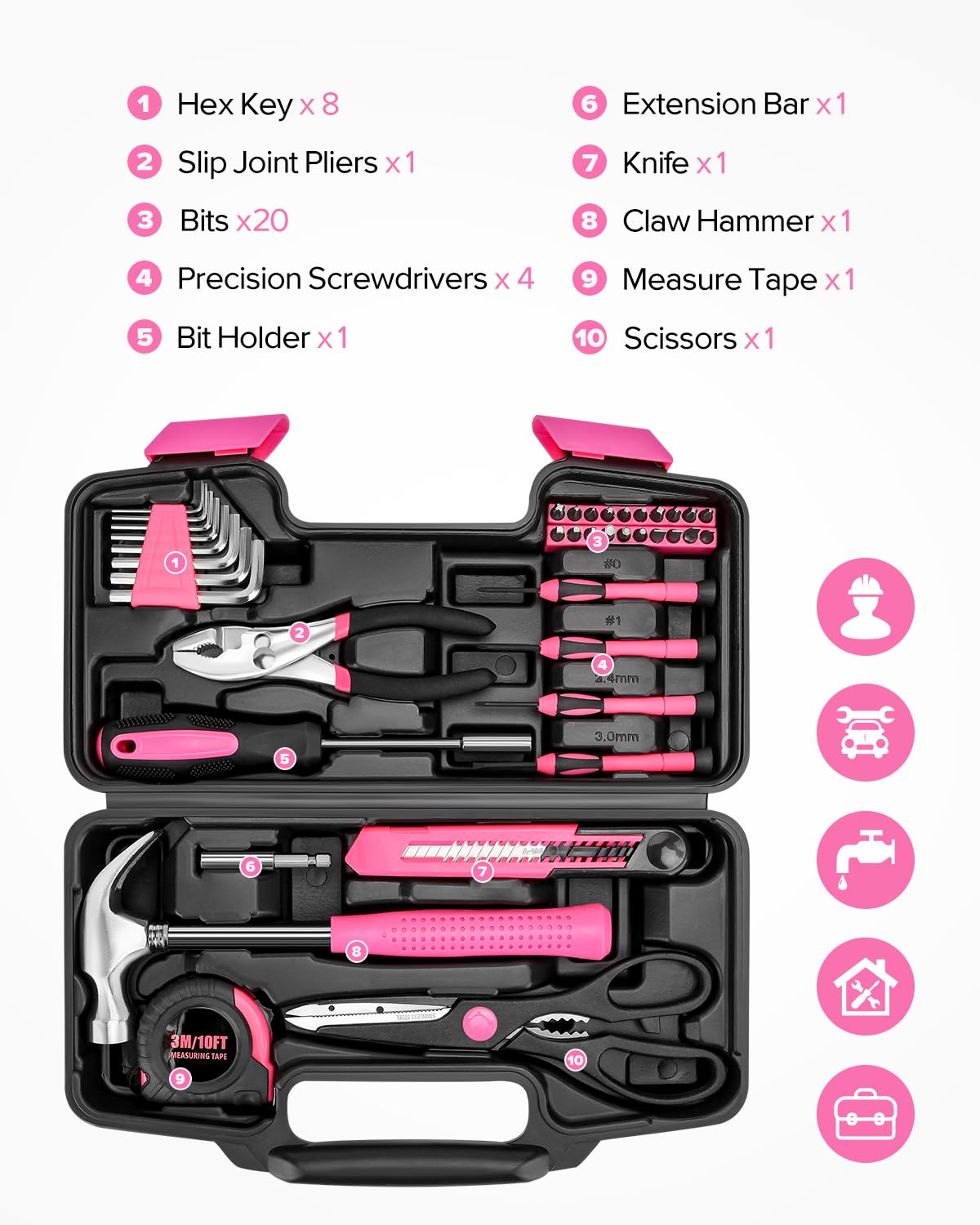 KALIACHO pink precision screwdrivers and bits for accurate fastenings