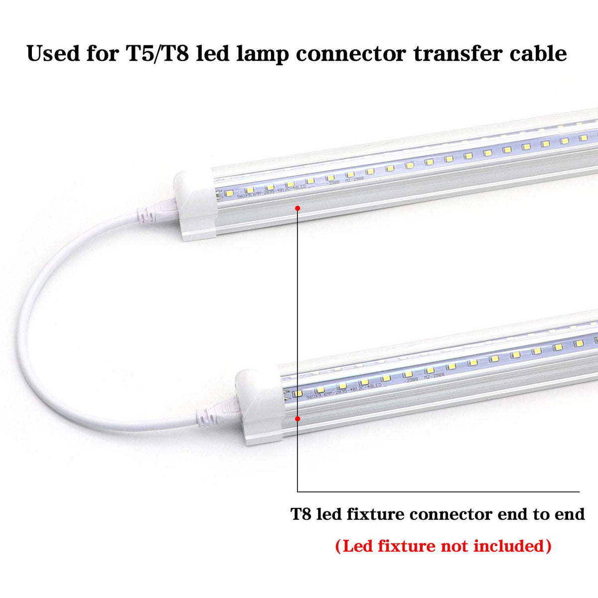 Kalina LED tube installation cable ready for linkable fixture setups.