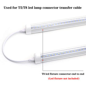 Kalina LED tube installation cable ready for linkable fixture setups.