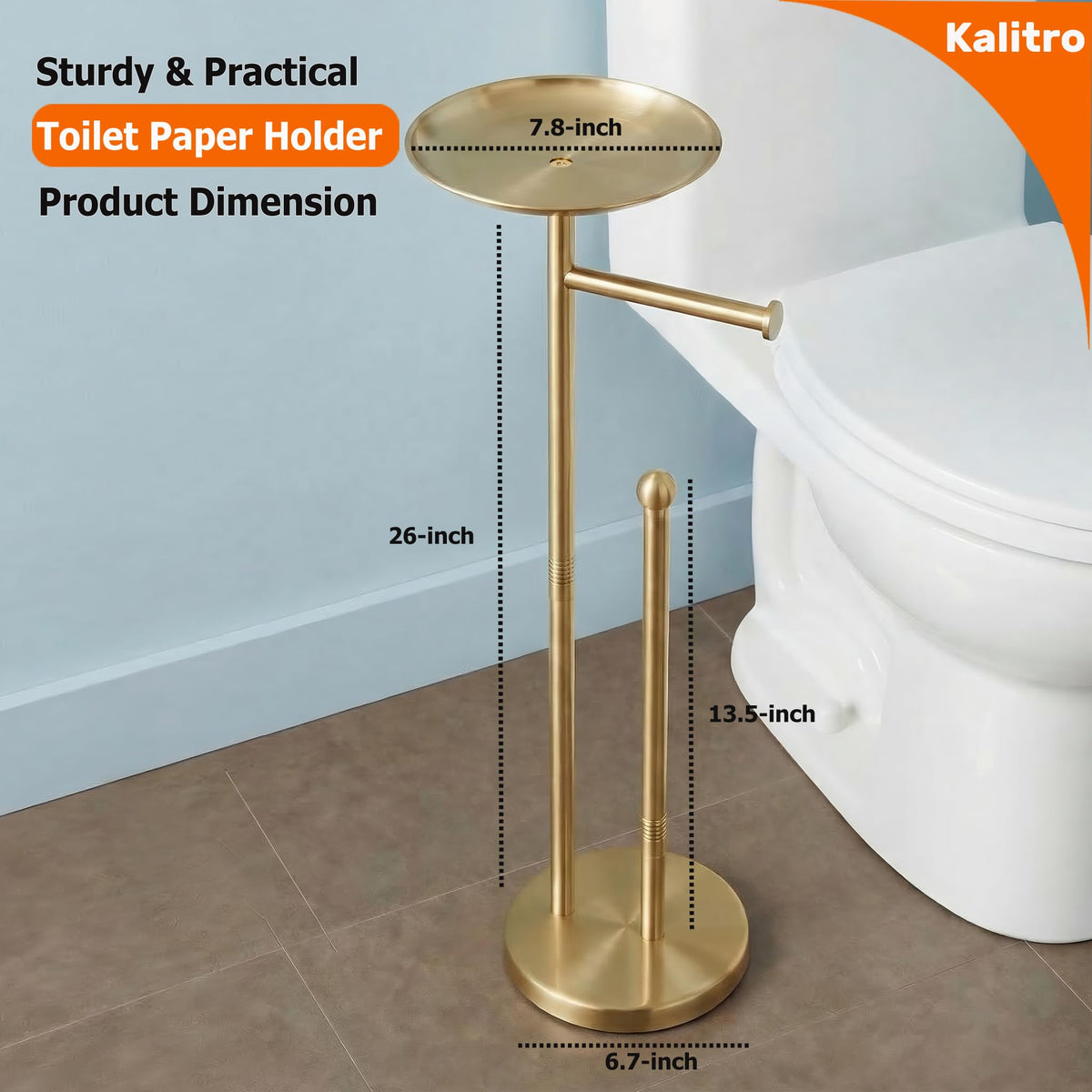 4-roll reserve helps reduce bathroom refill trips.