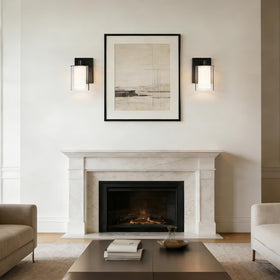 Kalium dimmable wall light with compatible dimmer for mood control.