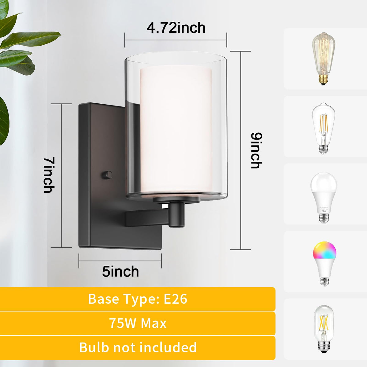 Kalium dining room wall light adds subtle ambient glow.