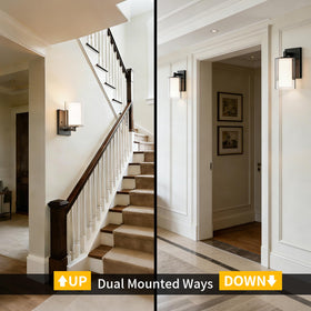 Kalium indoor farmhouse wall light ideal for bathrooms and living spaces.