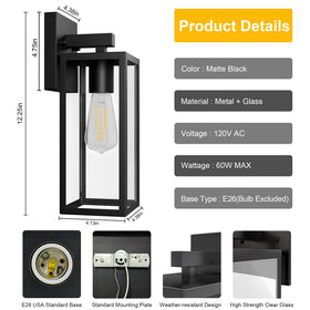 Kalium porch light for front door enhances curb appeal and visibility.