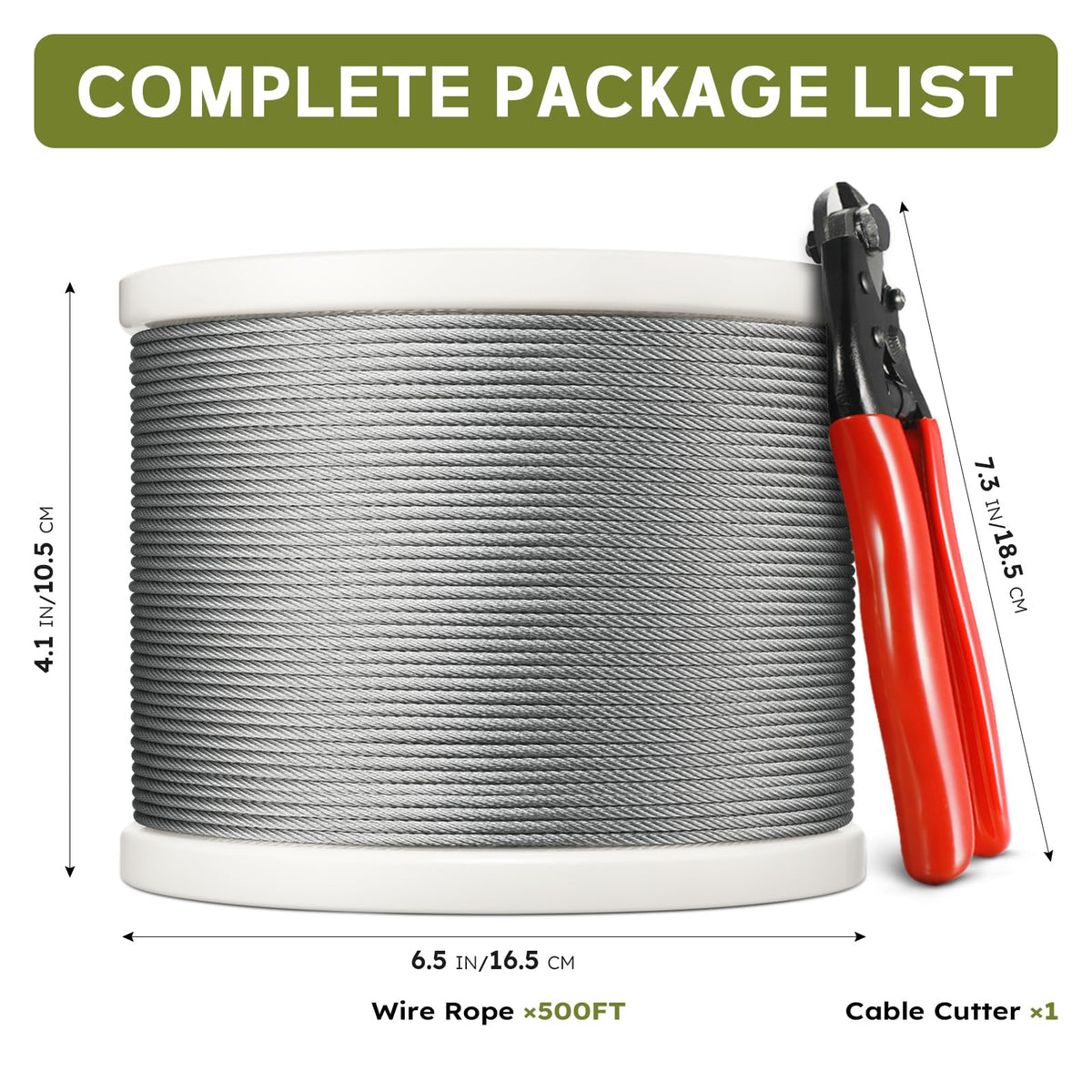 KALLSDY cable cutter included for easy, on-site sizing during installation.