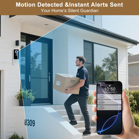 KAMEP doorbell 2-way audio lets you speak instantly.
