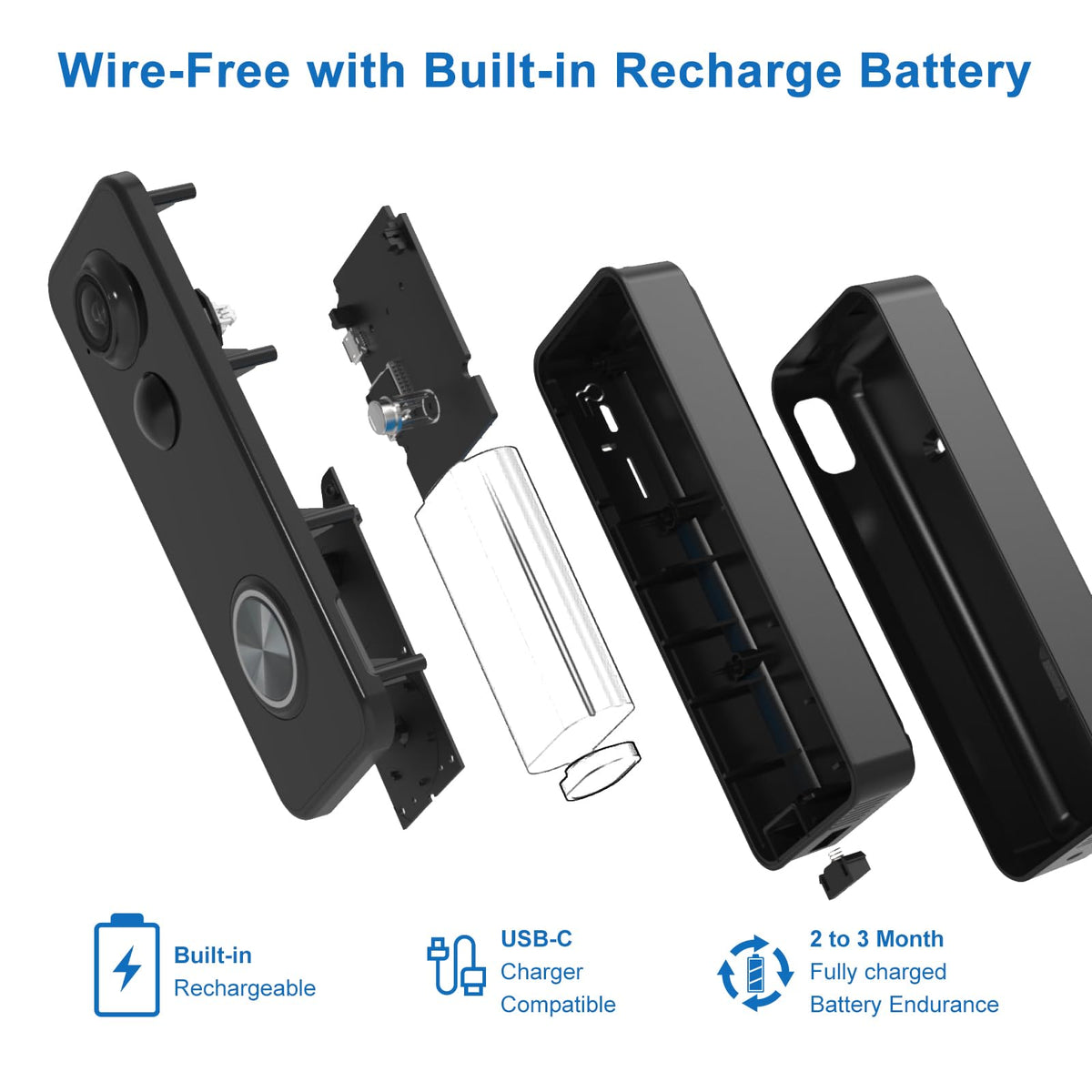 KAMEP battery-powered design lasts weeks between charges.