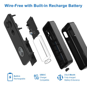 KAMEP battery-powered design lasts weeks between charges.
