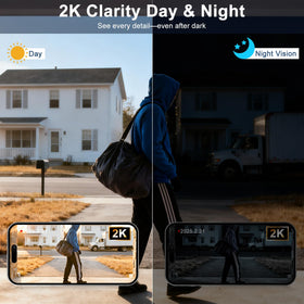 KAMEP doorbell camera detects movement and triggers alerts for nearby activity.