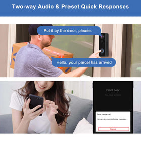 KAMEP doorbell stores footage locally or via optional cloud storage.