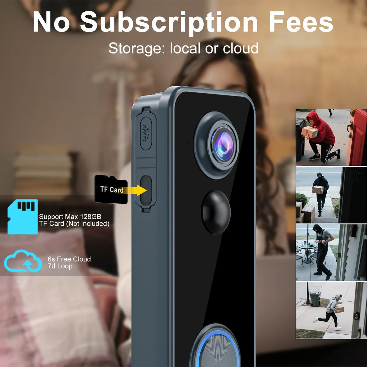 KAMEP doorbell offers two-way audio for real-time conversations.