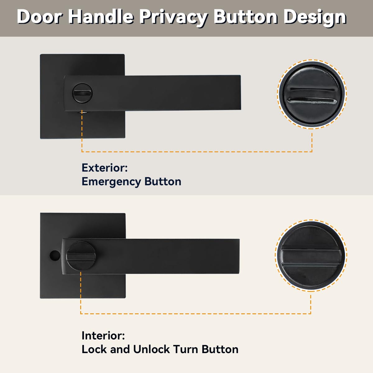 Kamota matte black finish enhances modern doors with a sleek look.