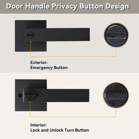 Kamota matte black finish enhances modern doors with a sleek look.