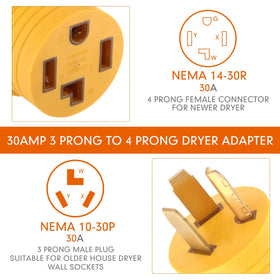 Kanayu NEMA adapter side view highlights sturdy build and flame-retardant housing.