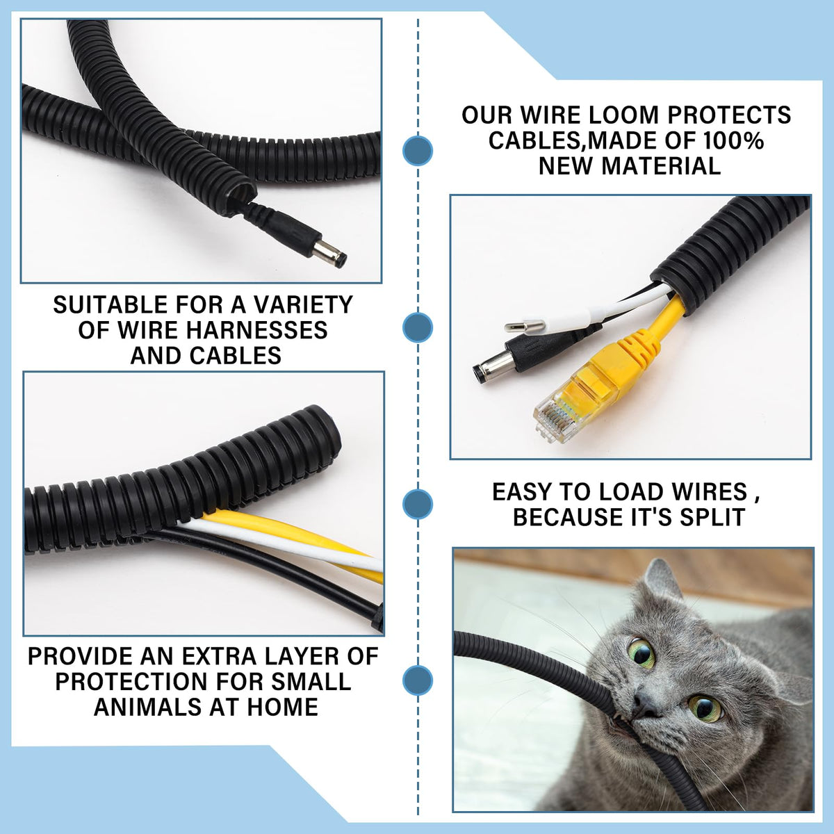 Kanayu wire protector 0.5 inch ID enables flexible routing