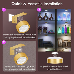 Kandicyar 3Pack Picture Light used as wall decor for art and photos
