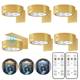 Kandicyar 6-pack picture light front view enhances framed artwork