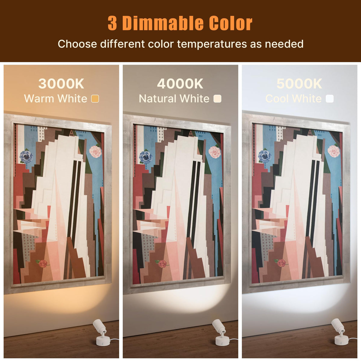 Kandicyar LED spotlight 2-pack dimmable for customizable ambience.