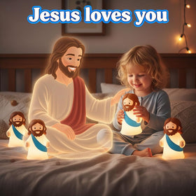 KangTen CHEN Jesus Night Light child-safe silicone, touch-friendly and BPA-free.